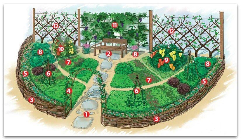 Как создать красивый огород-клумбу | Создаем красивый сад